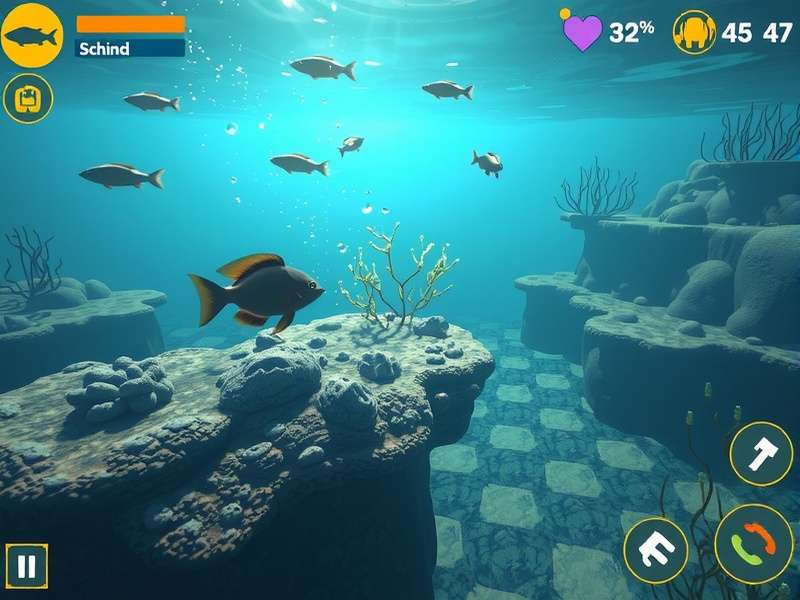 Marine Companions India gameplay screenshot showing underwater environment